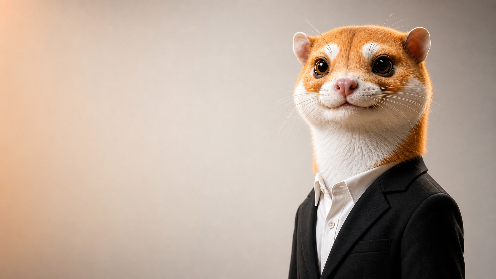 Mr. TestWeasel in a black suit